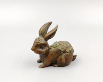 Pure copper vintage Rabbit figurine/home desktop decoration