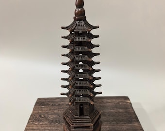 Pure copper vintage Pagoda figurine/home desktop decoration