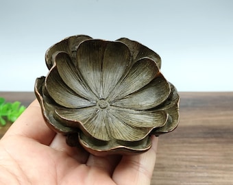 Pure copper vintage Lotus Leaf ornament/home desktop decoration