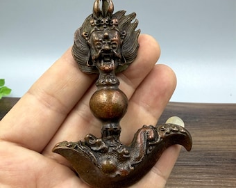 Retro Pure Copper Tibetan Buddhist Vajra  Ritual Implement - Home Desktop Ornament