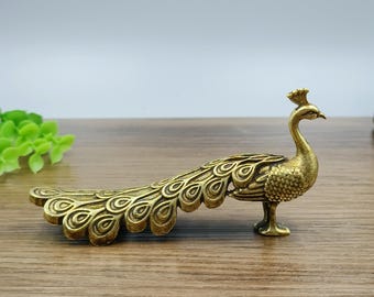 Brass vintage Peacock figurine/home desktop decoration