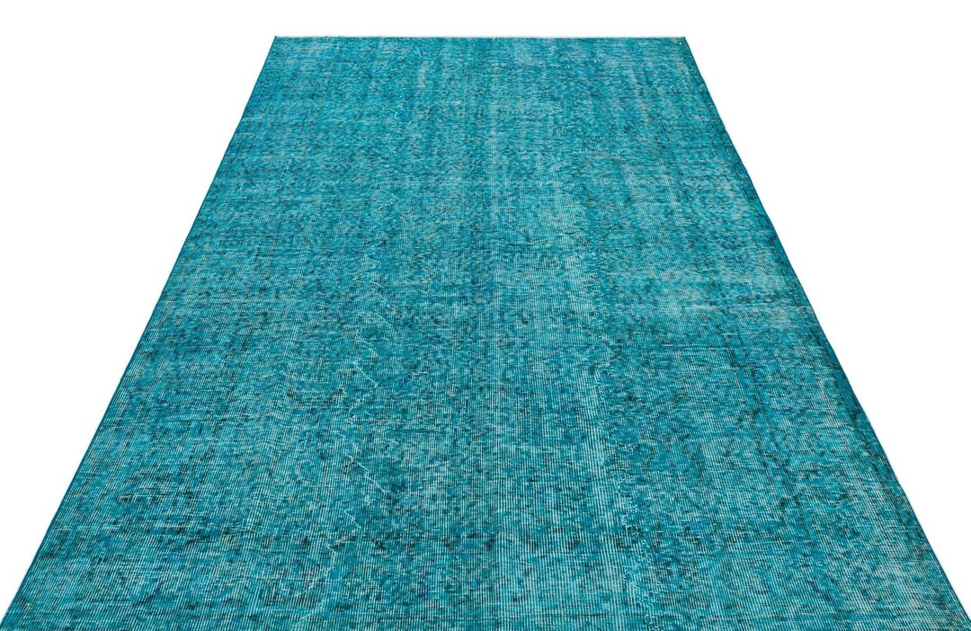 Turquoise Vintage Wool Rug - Handmade Anatolian Carpet 5x8 - Etsy