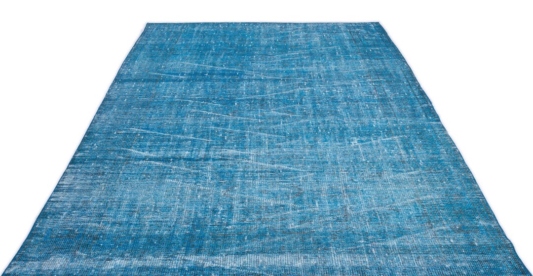 Turquoise Vintage Wool Rug - Handwoven Anatolian Area Carpet - Etsy