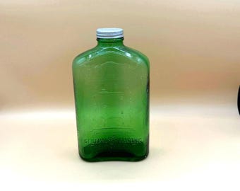 ビンテージ ゼネラル・エレクトリック ヘミングレイ セブンアップ グリーンガラス 冷蔵庫用ウォーターボトル
