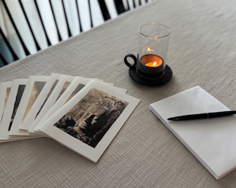 John McDermott Angkor Photo Cards, Sepia Cambodia Temple Art, 8 Cards w/Envelopes