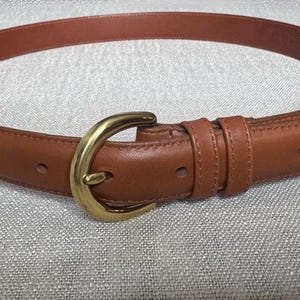 Vintage Coach Women’s Belt Glove tan Leather Size 28” Gold Brass Hardware Coach Women main image 3