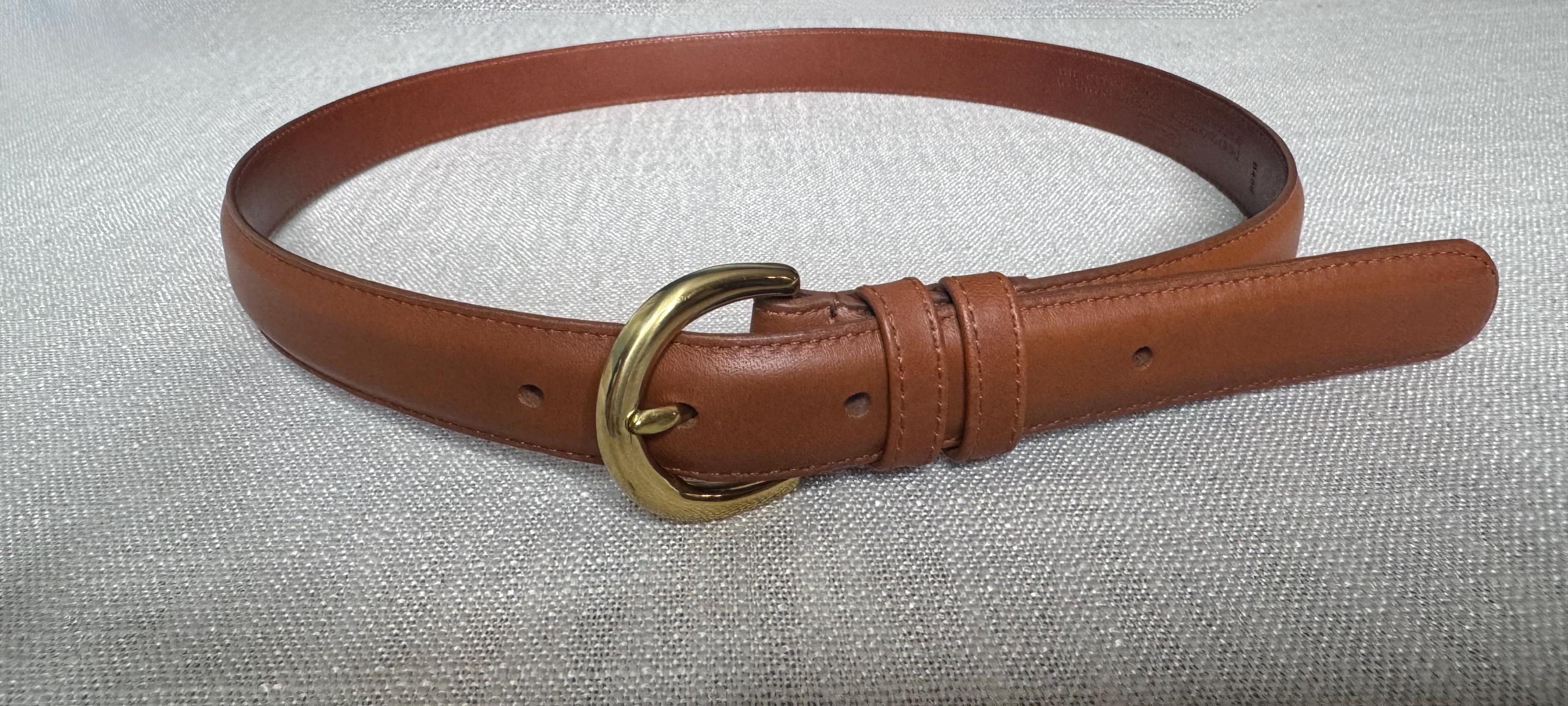 Vintage Coach Women’s Belt Glove tan Leather Size 28” Gold Brass Hardware Vintage Coach Belt - Etsy main image 2