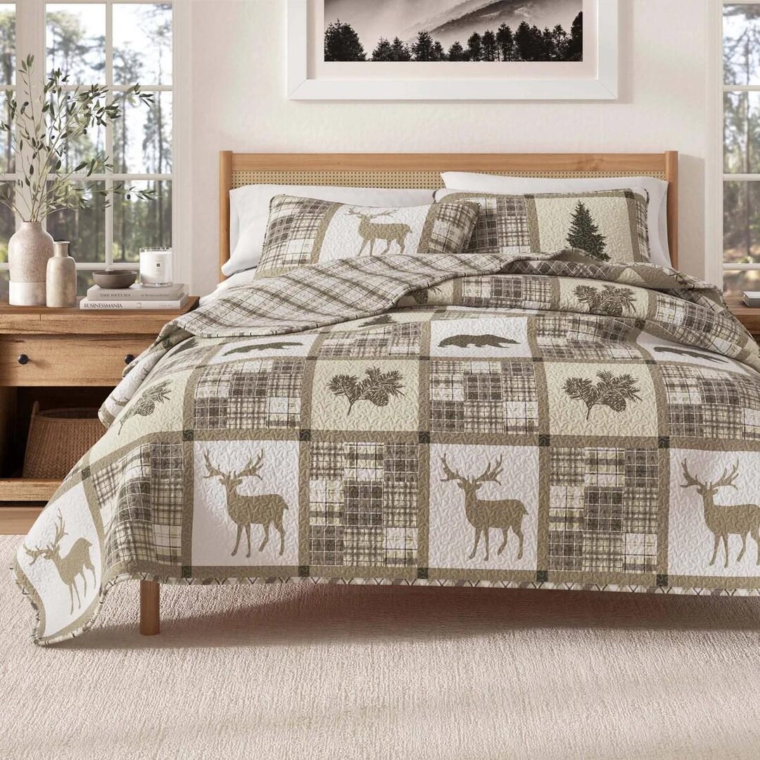 Reduced! 3 Piece Quilt Bedding Sets - Etsy