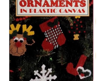 Libro de patrones de lienzo plástico: 150 adornos navideños extra fáciles, decoración navideña, descarga digital instantánea