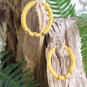 Macrame Hoop Earrings Pattern Micro Macrame Jewelry Tutorial Digital PDF Download