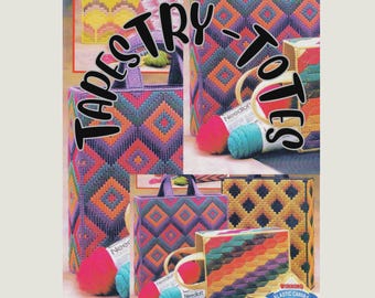 Tutorial de patrón de bolso de lona de plástico - Bolsos de mano DIY - Descarga digital en PDF