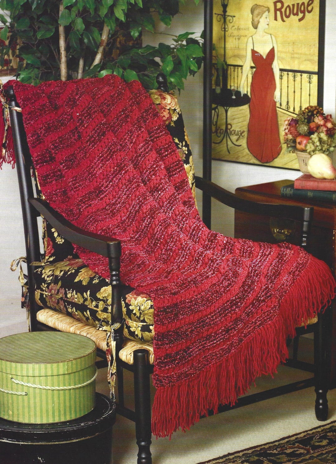 Knitted Robe Pattern Knit Velvet Stripes Lap Robe Pattern Blanket Tutorial Throw Easy ...