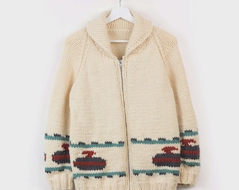 Cowichan Curling Cardigan Strickmuster – Fair Isle Zip-Up (Digitaler Download)
