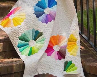 Falling Dresden's Quilt Pattern Dresden PDF Anleitung - Wand- & Queen-Size Quilt Digitaler Download