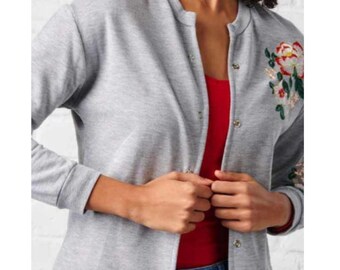 Patrón de costura para cárdigan tipo sudadera reciclada (tutorial en PDF digital)