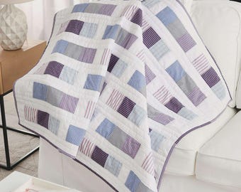 Wiederverwendetes Herrenhemd Shirt Quilt Decke Nähprojekt für Fortgeschrittene Nähprojekt Digitaler PDF Download