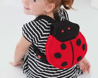 Mochila de mariquita de crochet fácil: instrucciones, patrón, tutorial, descarga digital