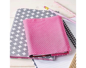 Tutorial de patrón para funda de cuaderno de tela para coser, funda de diario, descarga digital en PDF