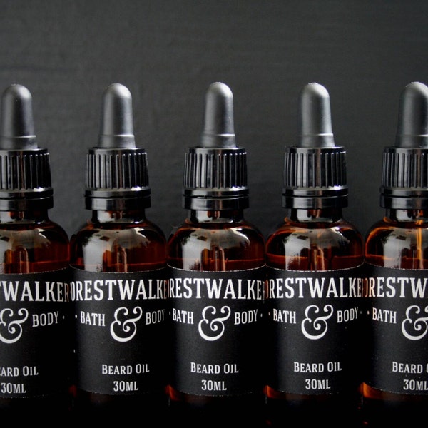 Cannella e vaniglia - olio di barba per uomo - Vegan, Cruelty Free, fatto a mano - Forestwalkers