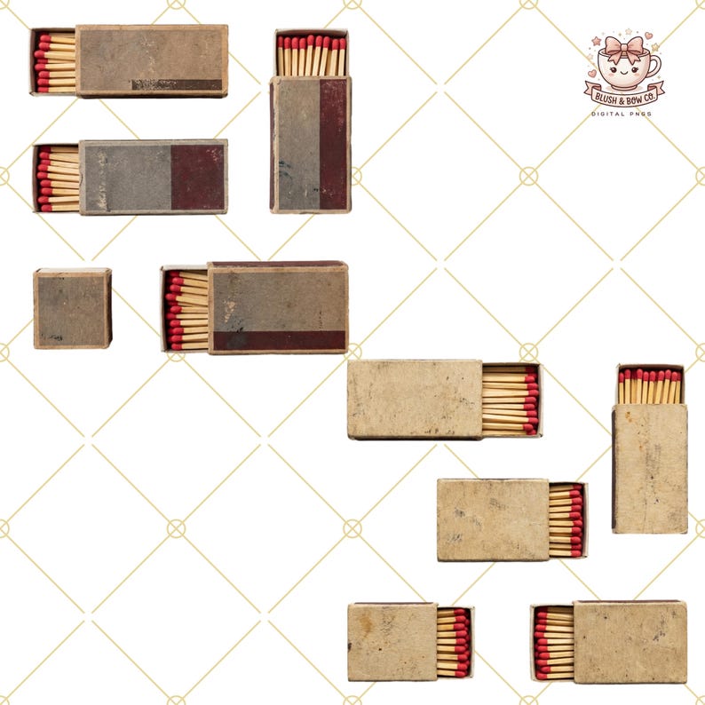 Vintage Matchboxes PNG, Matchbook Poster Clipart, Brown Matchbox 300 ...