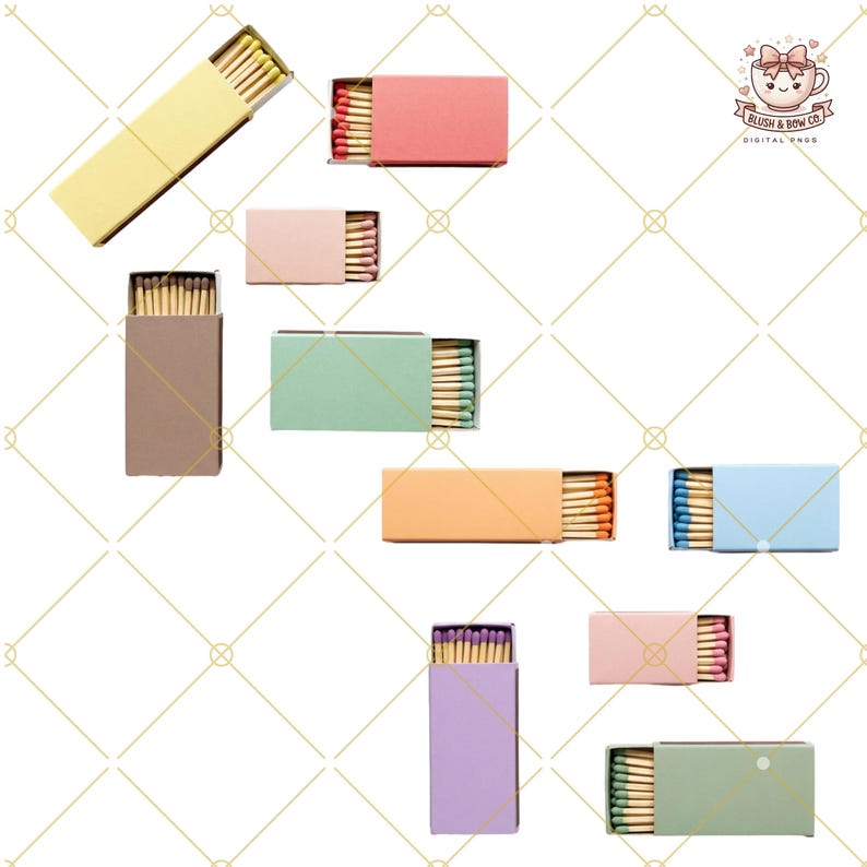 Matchboxes Patern Matchbook Poster Clipart, White Matchboxes PNG, 55 Pastel Matchbox ...