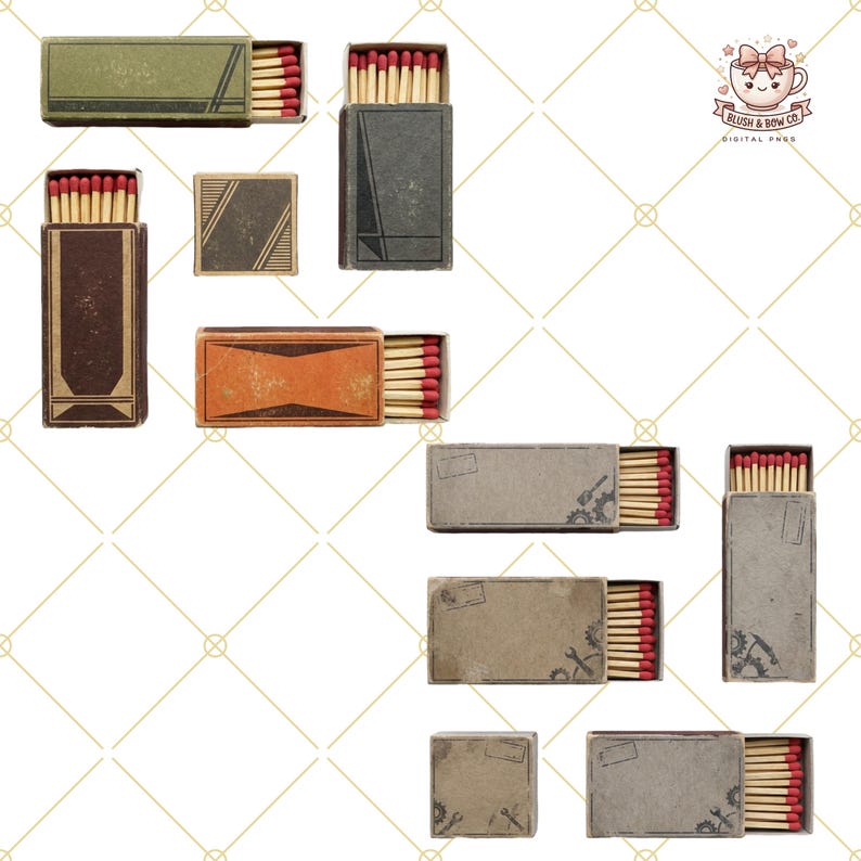 Vintage Matchboxes PNG, Matchbook Poster Clipart, Brown Matchbox 300 ...