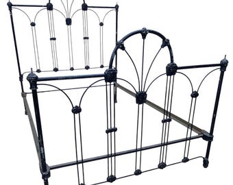 Antique Art Deco Iron Bed Frame