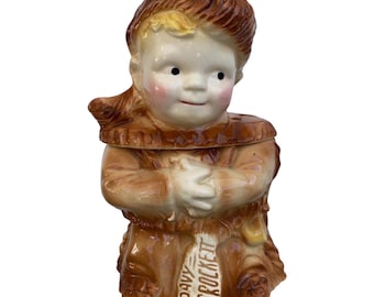 Vintage 1950's McCoy Brush Pottery Davy Crockett Cookie Jar