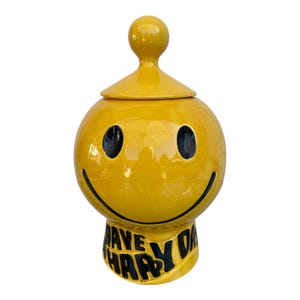 Mccoy Smiley Face Cookie Jar - Etsy