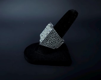 Fantasia Gotica 1.5ct Diamond Ring | Gothic Statement Ring | Wide Band Lab Grown