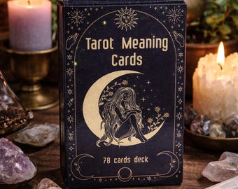 Tarot Card Deck With Meanings | Upright Reversed Yes No Learning Tarot BEGINNER