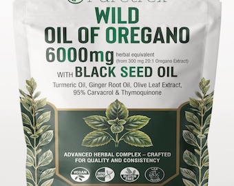 Aceite de orégano 6000 mg con aceite de semilla negra: refuerzo inmunitario