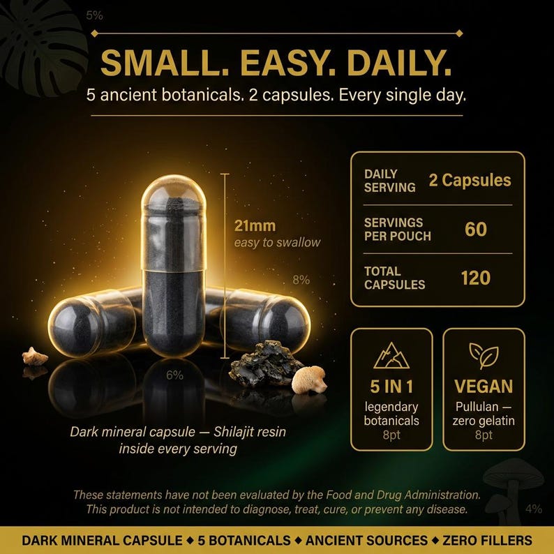 Complejo de musgo de mar Shilajit – Melena de león, Ashwagandha, Cordyceps – Energía, Inmunidad, Concentración imagen 6