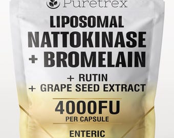Liposomal Nattokinase + Bromelain 4000FU, Circulation & Heart Support
