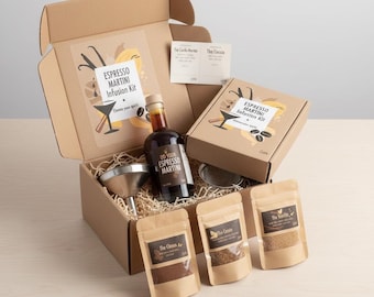 DIY Espresso Martini Cocktail Kit – Natural Vegan Infusion Gift Set, Craft Coffee Martini