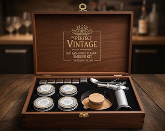 Whiskey & Cocktail Smoker Kit with Torch, 4 Wood Chip Flavors