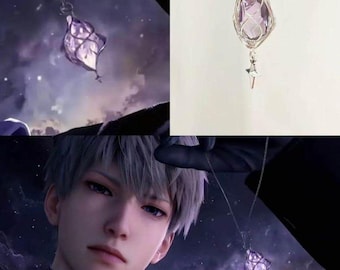 Collar colgante hecho a mano inspirado en el amor y el espacio profundo