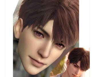 Cabeza de muñeca BJD masculina a escala 1/3 (solo cabeza)