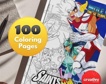 100 Saint Seiya Coloring Pages | Knights of the Zodiac Coloring Book | Printable for Kids & Adults