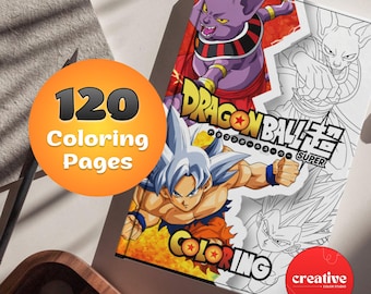 Dragon Ball Super Coloring Book | 120 Anime Coloring Pages | Printable for Kids & Adults