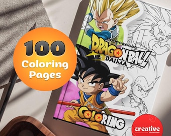 Dragon Ball Coloring Book | 100 Anime Coloring Pages | Printable for Kids & Adults
