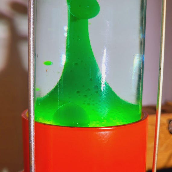 Vintage Soviet Rocket Lava Lamp, Industrial Night Light, 18 Inch