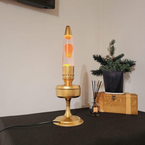 Vintage Soviet Rocket Lava Lamp, Industrial Night Light, 18 Inch