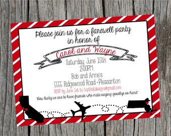 Going Away/Moving Party Invitation- Digital File