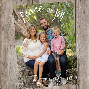 Paix et joie Holiday Photo carte numérique
