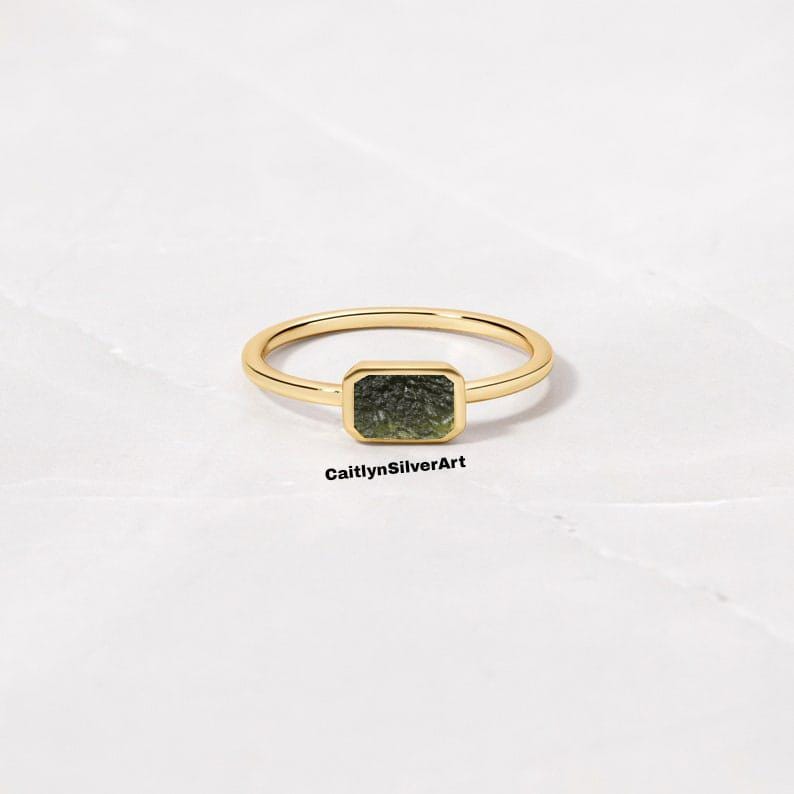 A-Grade Certified Moldavite From Chlum, 925 Sterling Silver | 18k Yellow/Rose Gold Plated | Valentine Gift | High Vibration Jewelry, Gifts