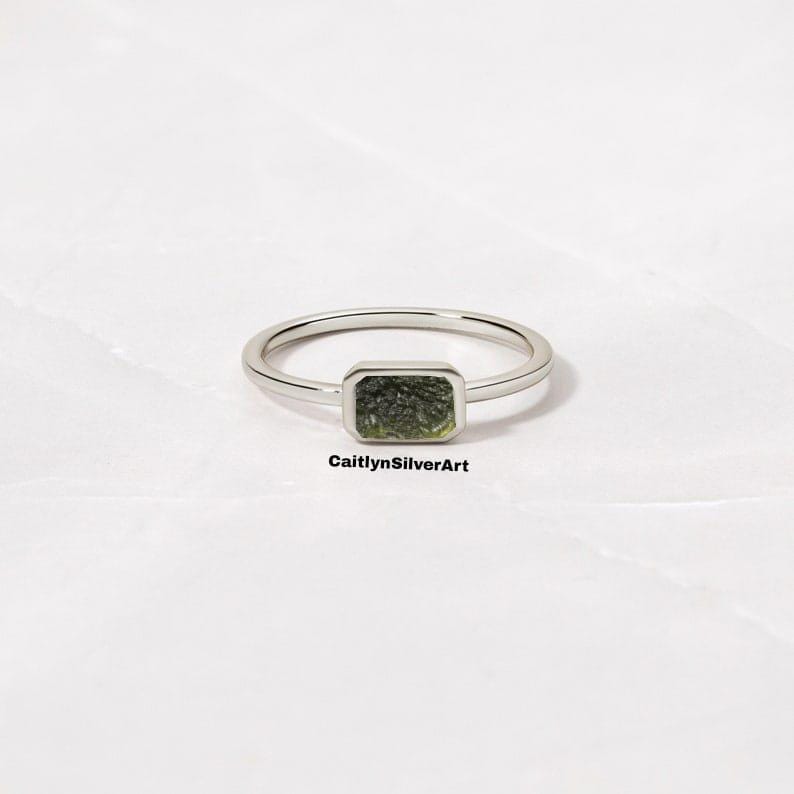 A-Grade Certified Moldavite From Chlum, 925 Sterling Silver | 18k Yellow/Rose Gold Plated | Valentine Gift | High Vibration Jewelry, Gifts