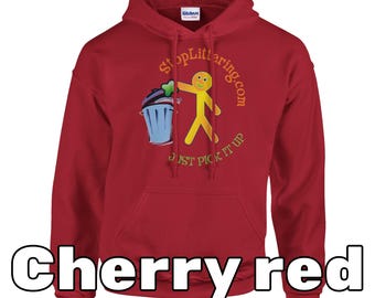 With a StopLittering.com hoodie you’ll be able to tell litter bugs to stop littering without saying a word.