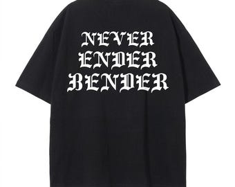 Never Ender Bender - EDM Rave Festival Clothing, Men Drop Shoulder Oversize tee