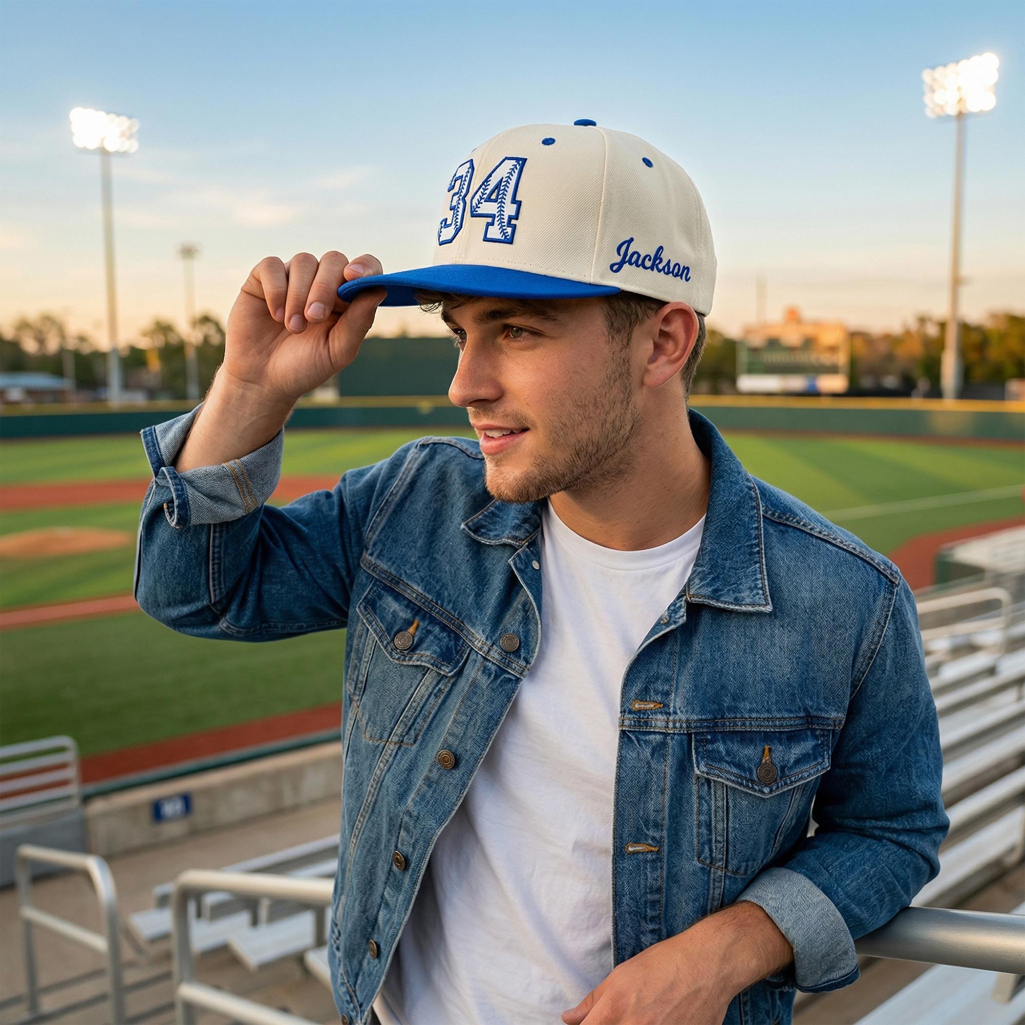 Customized Teal Baseball Cap - Etsy display picture 3